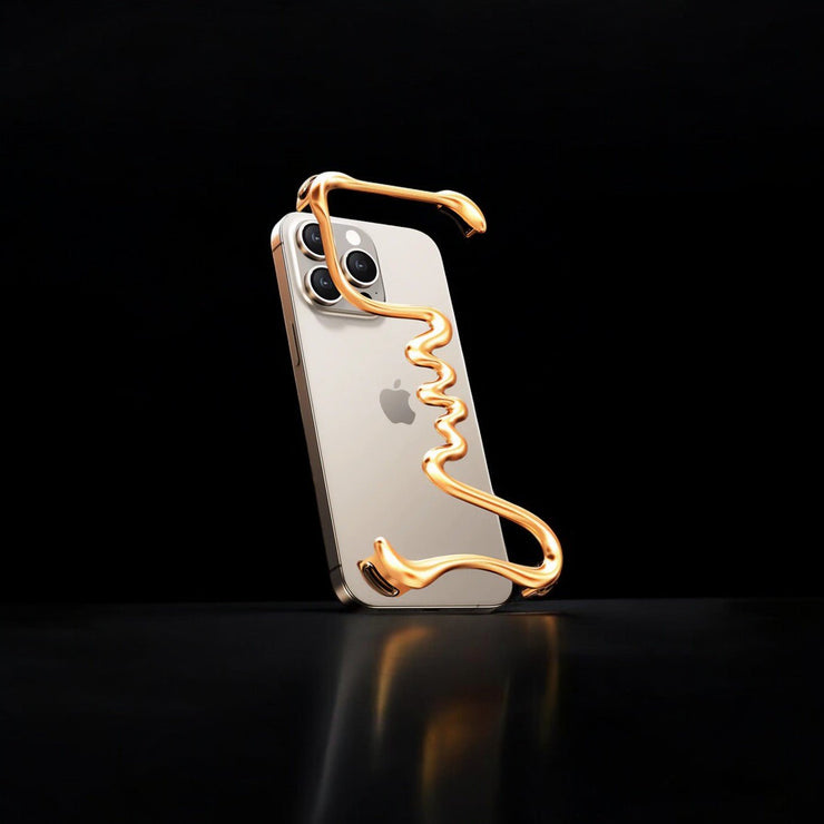 Serpent Exoskeletal iPhone Case - Gold - Carbon Conceptz - Metal Case