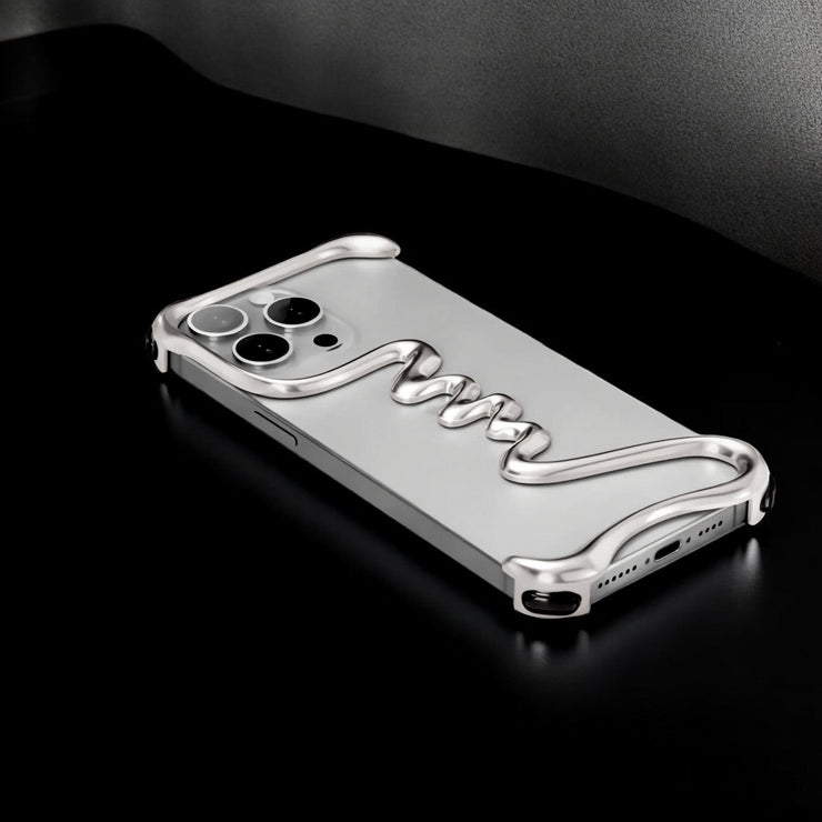 Serpent Exoskeletal iPhone Case - Siver - Carbon Conceptz - Metal Case