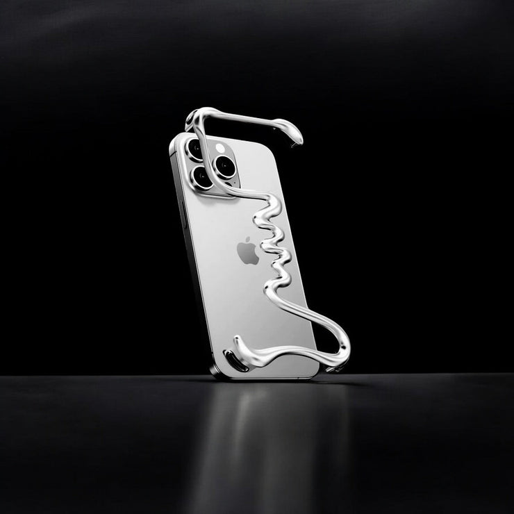 Serpent Exoskeletal iPhone Case - Siver - Carbon Conceptz - Metal Case