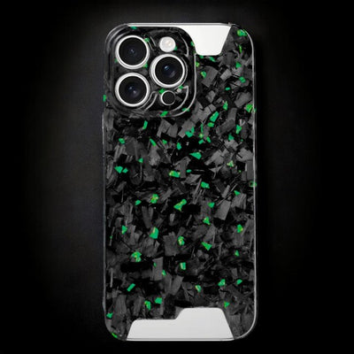 Skeletal Green Forged Carbon iPhone Case - Carbon Conceptz - Phone Holders & Mounts