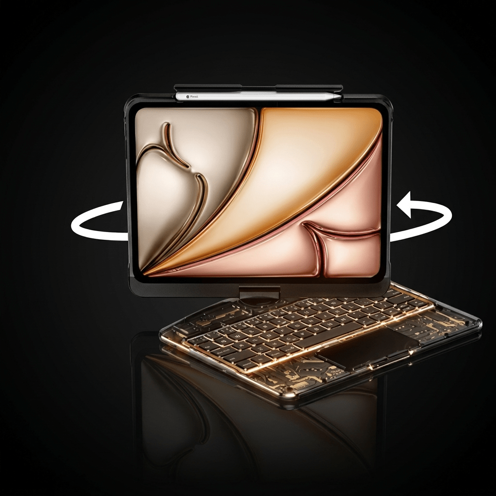 The Pivot™ iPad Keyboard Case — Ghost Black - Carbon Conceptz - iPad Keyboard Case