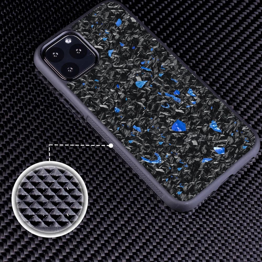 FORGED Carbon Fiber iPhone Case Blue Forged Carbon Conceptz